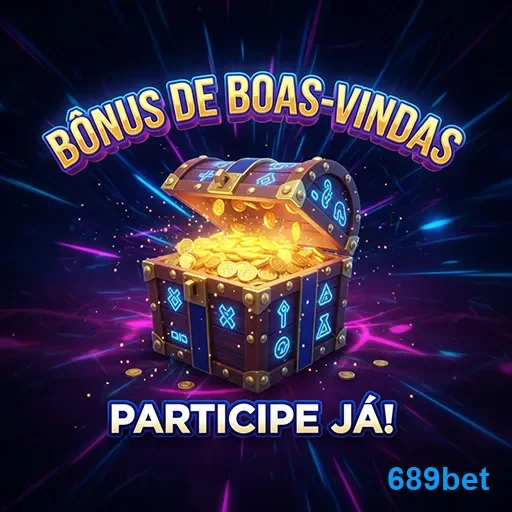 Imagem do bônus de boas-vindas da 689bet, destacando promoções para novos jogadores.